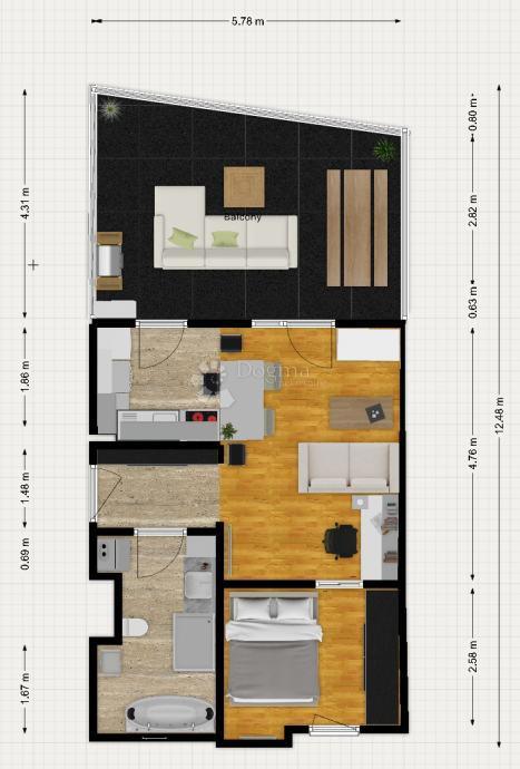 Stanovanje Centar, Samobor, 62,78m2
