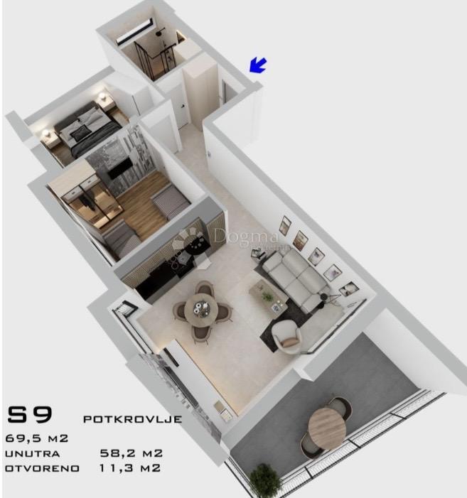 Stanovanje Bilice, Šibenik - Okolica, 71,40m2