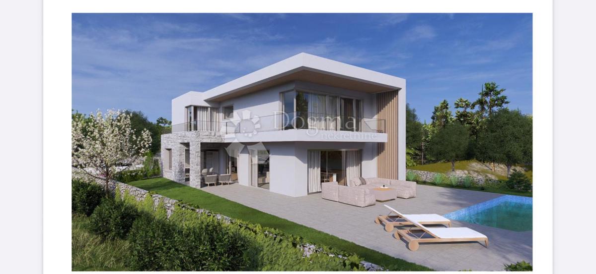 Gradbeno zemljišče 554 m² s projektom za moderno vilo z bazenom