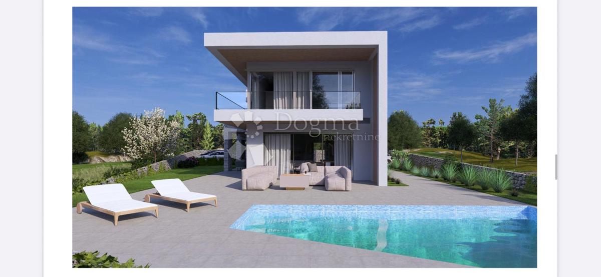 Gradbeno zemljišče 554 m² s projektom za moderno vilo z bazenom