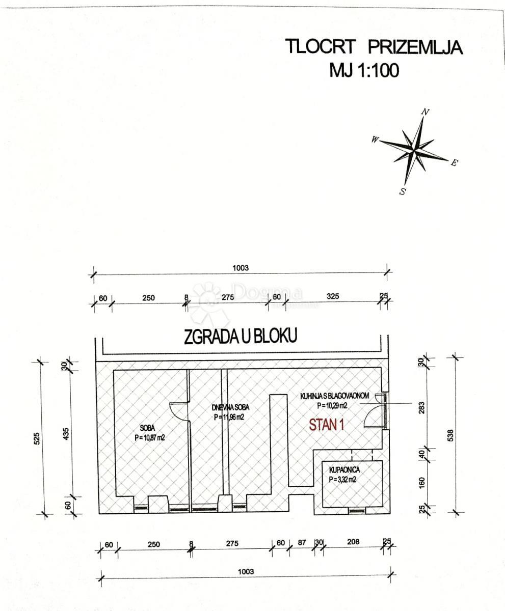 Stanovanje Kaštel Sućurac, Kaštela, 36,99m2