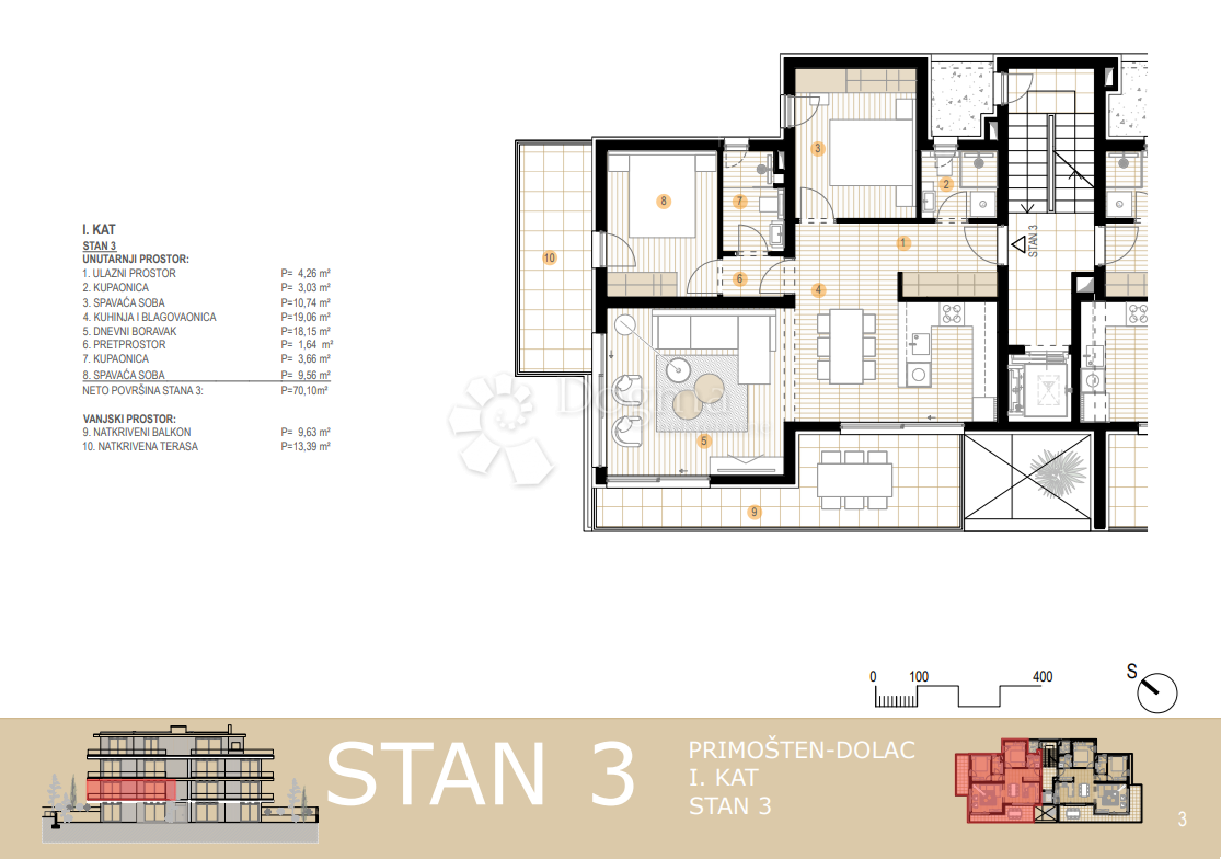 PRIMOŠTEN - PRITLIČJE PRVA VRSTA DO MORJA
