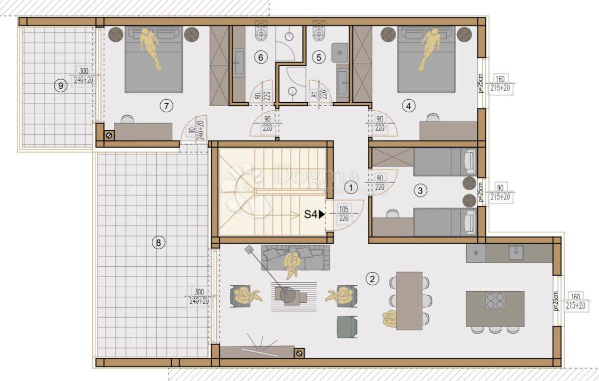 Stanovanje Valdebek, Pula, 54,35m2