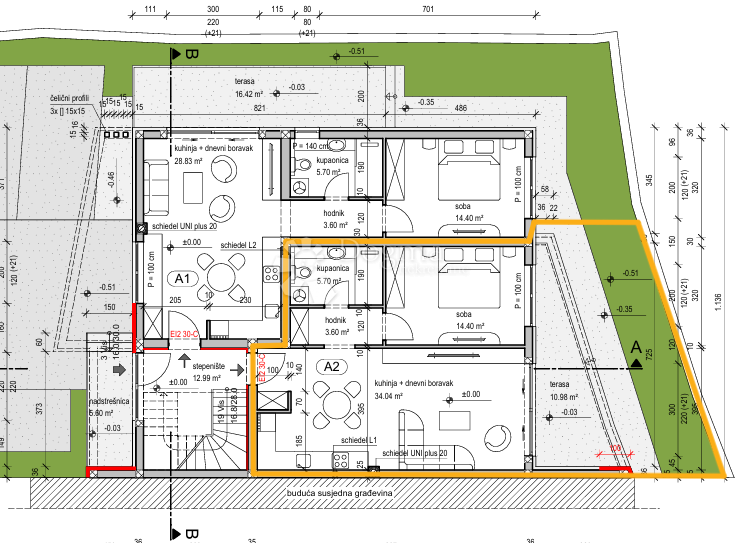 Stanovanje Kanfanar, 63,23m2