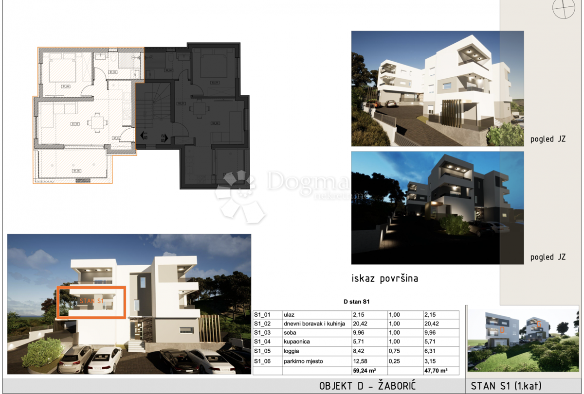 Stanovanje Žaborić, Šibenik - Okolica, 49,05m2