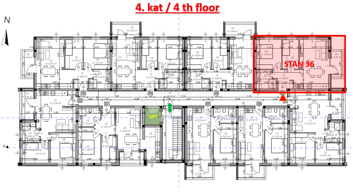 Stanovanje Monvidal, Pula, 54,96m2