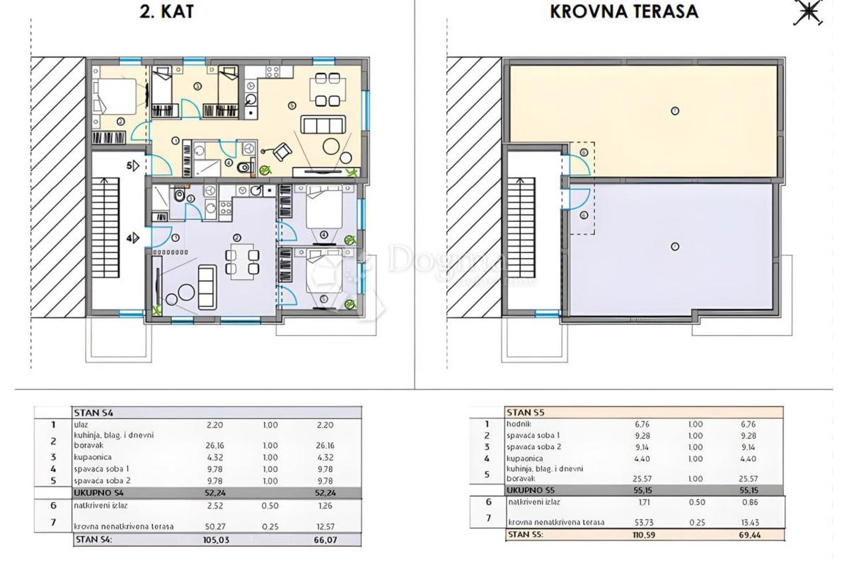 Stanovanje Bibinje, 69,44m2
