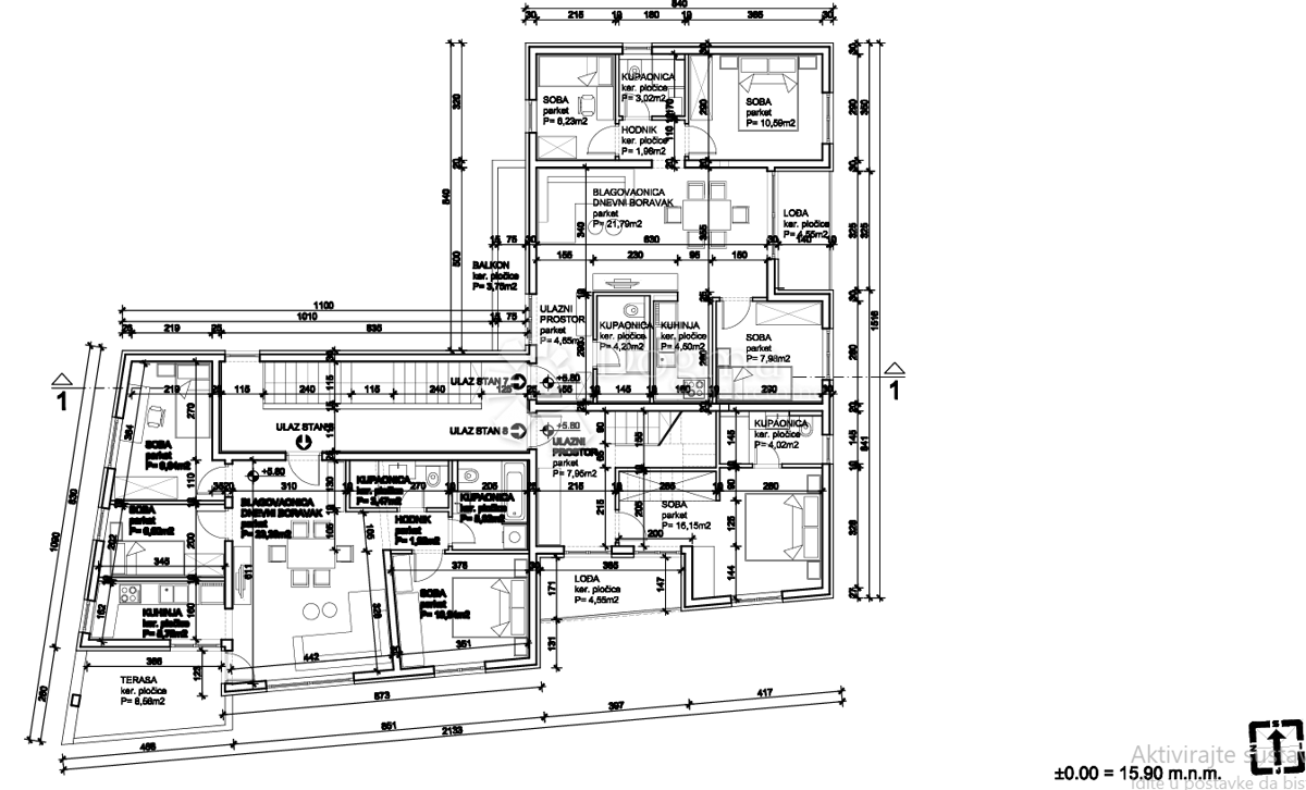 Stanovanje Kaštel Sućurac, Kaštela, 147,51m2