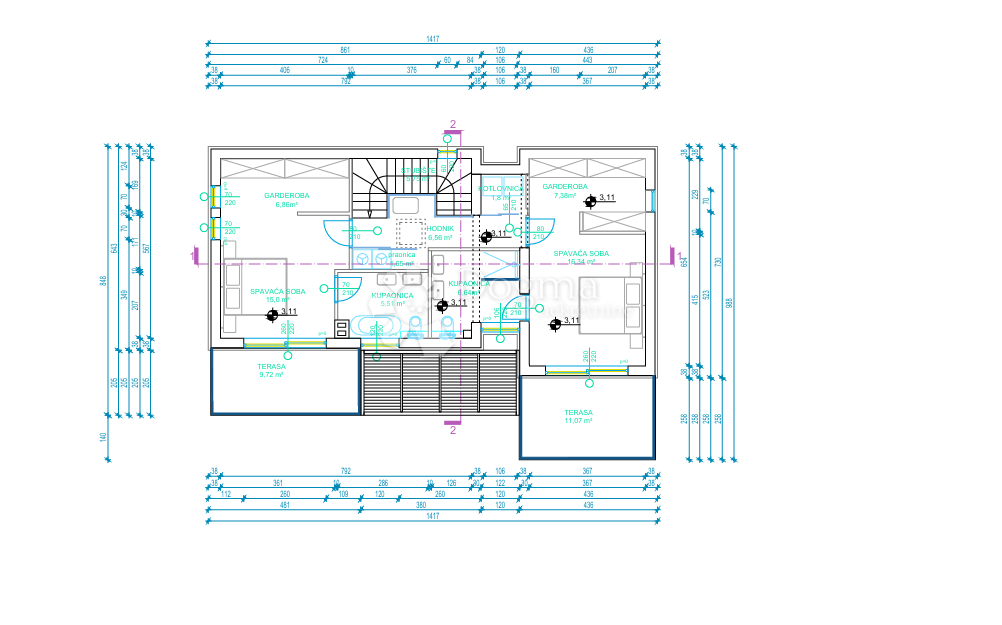Hiša Naklice, Omiš, 154,08m2