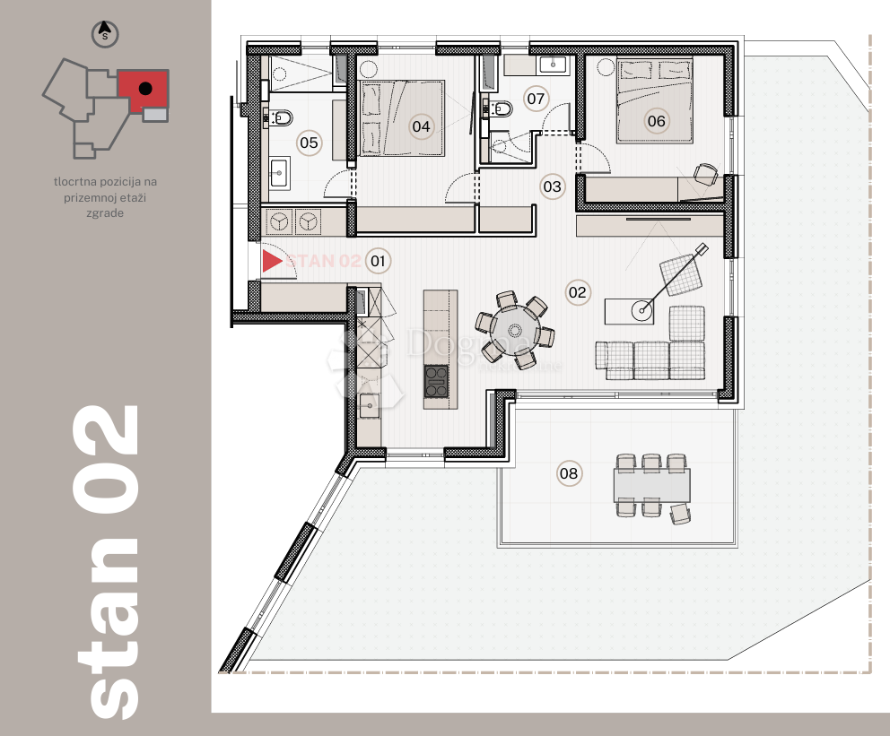Stanovanje Jesenice, Dugi Rat, 96,79m2