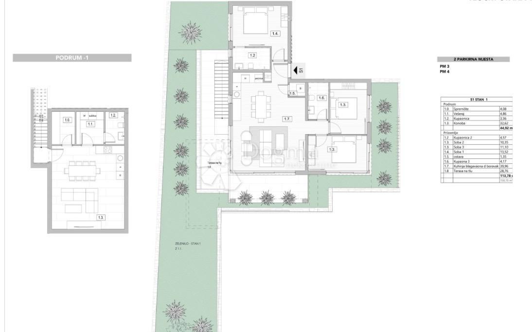 Apartma Krk, 113,78m2