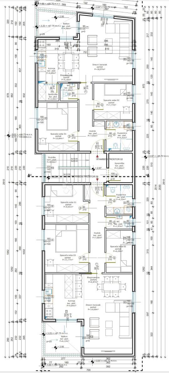Stanovanje Kaštel Sućurac, Kaštela, 72,14m2