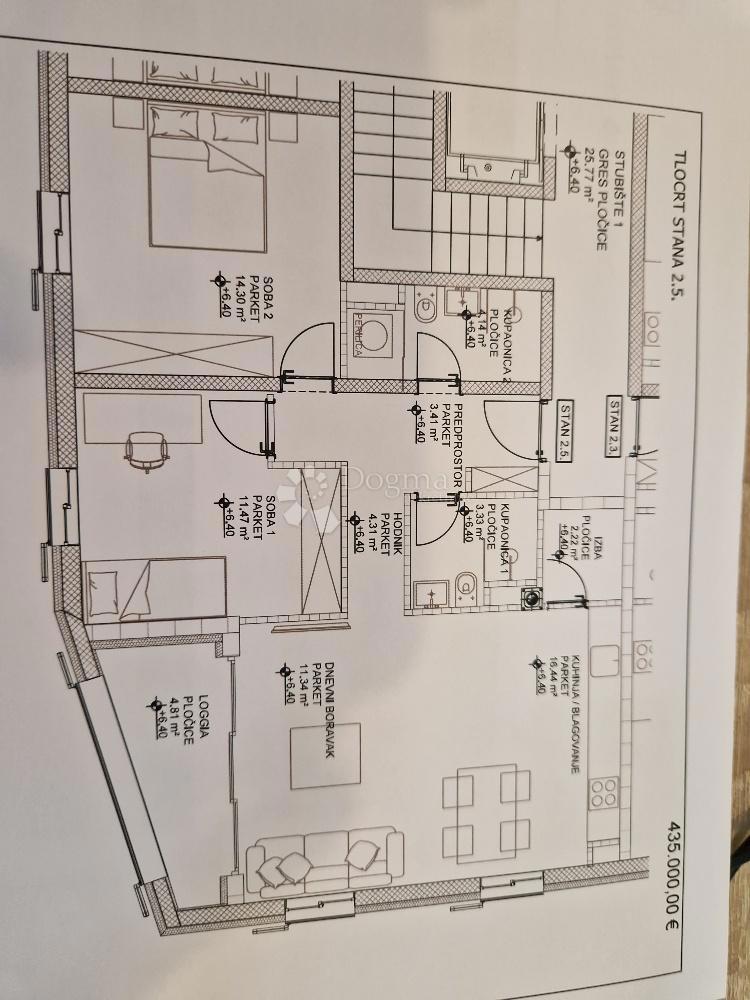 Apartma Cres, 93,14m2