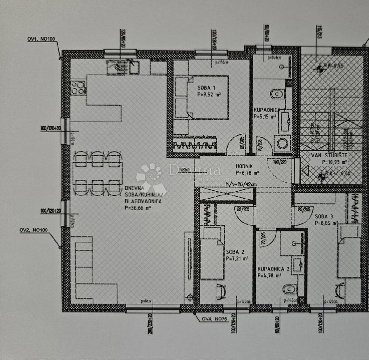 Stanovanje Kaštel Lukšić, Kaštela, 108m2