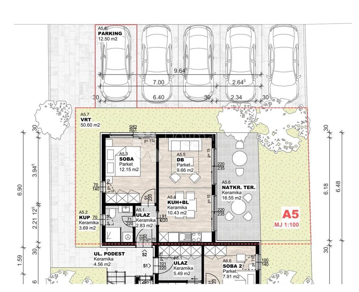 Stanovanje Povljana, 55,22m2