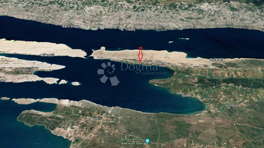 Zazidljivo zemljišče Rtina, Ražanac, 1.284m2