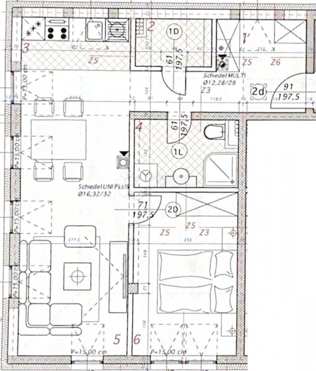 Stanovanje Križevci, 44,55m2