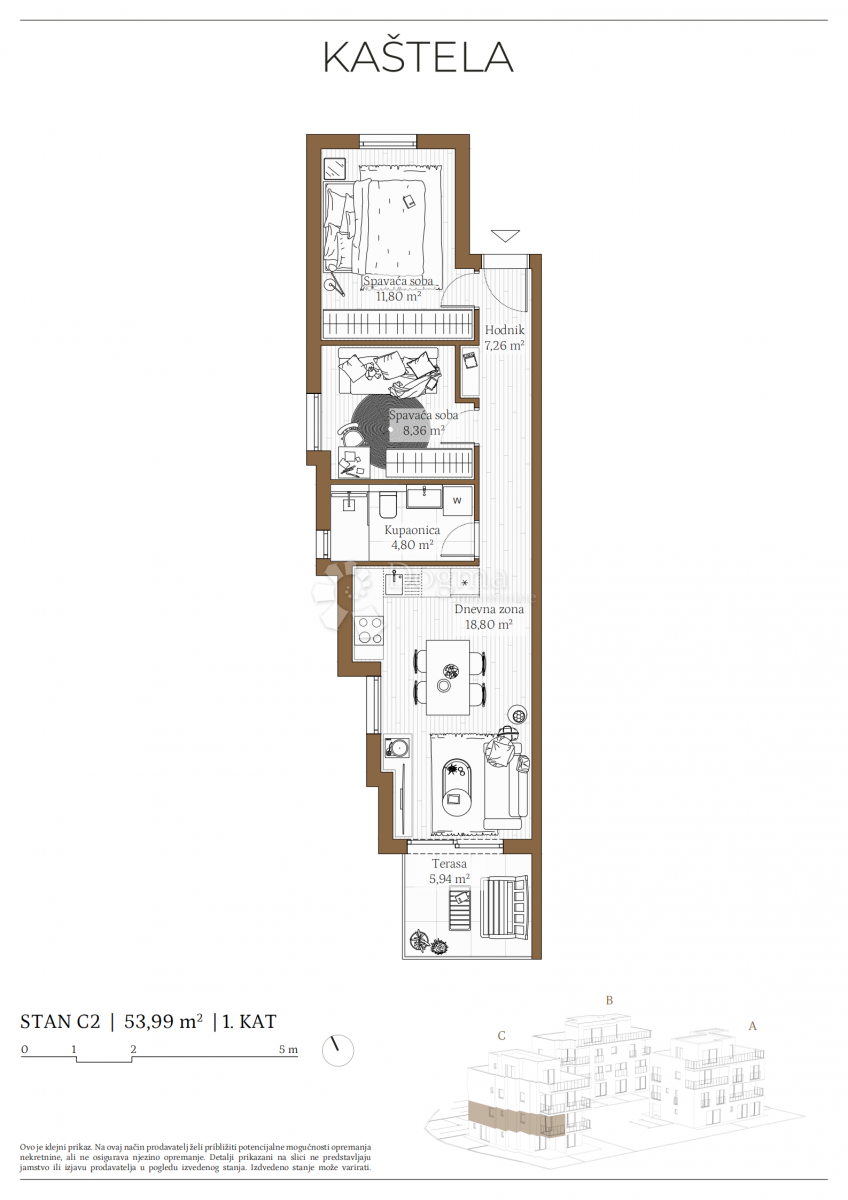 Stanovanje Kaštel Kambelovac, Kaštela, 79,86m2