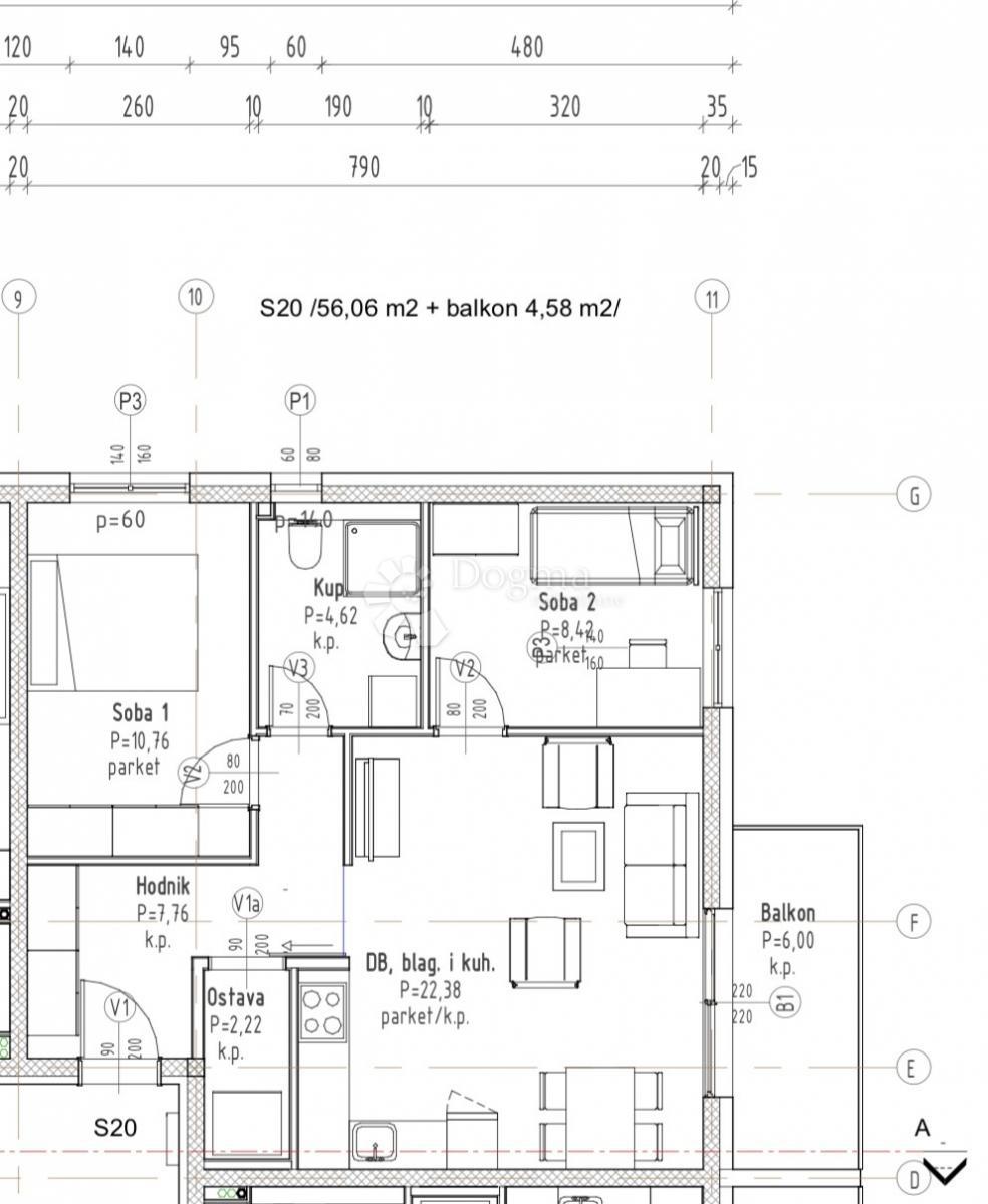 Stanovanje Gradići, Velika Gorica - Okolica, 44,16m2