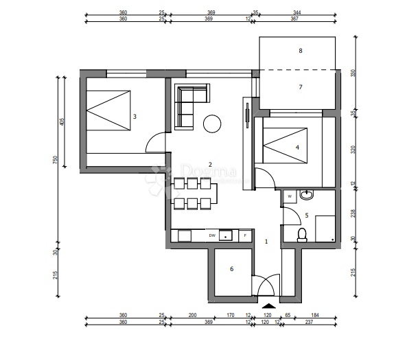 Stanovanje Sloboština, Novi Zagreb - Istok, 80,72m2