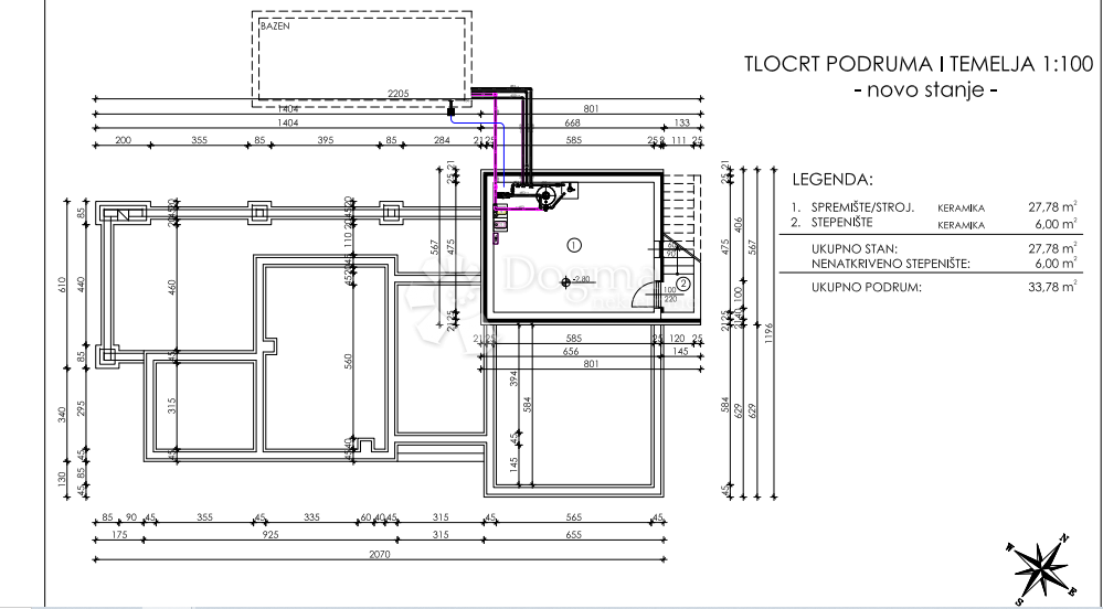 Zazidljivo zemljišče Labin, 150m2