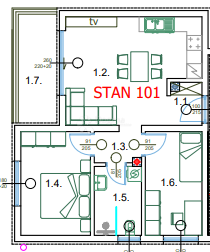 Stanovanje Centar, Pula, 58,65m2