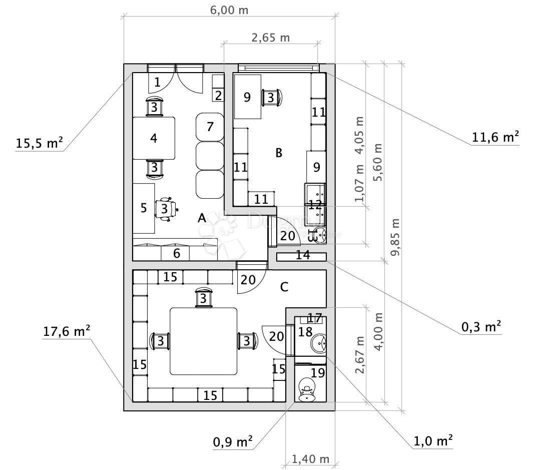 Poslovni prostor Donji grad, Donji Grad, 57,15m2