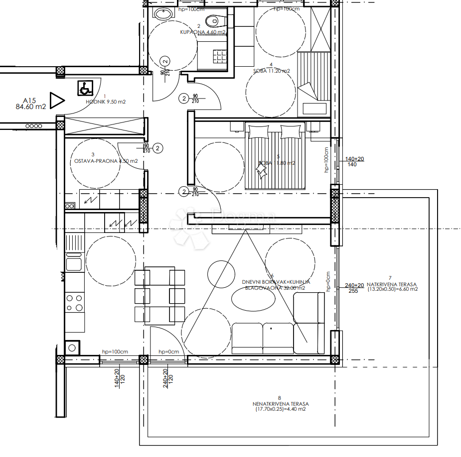 Stanovanje Veli vrh, Pula, 86,50m2
