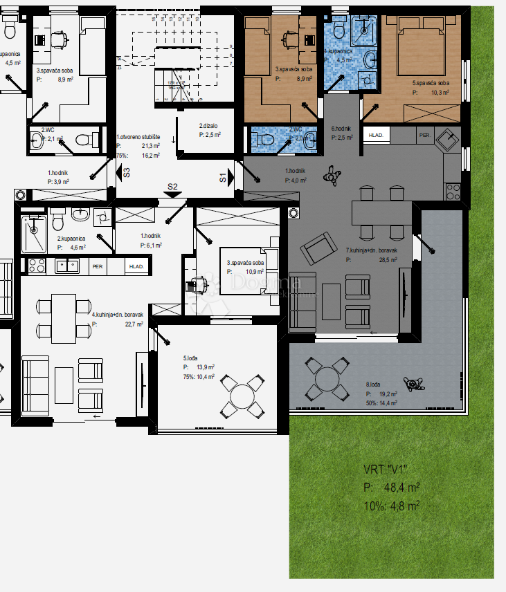 Stanovanje Vidikovac, Zadar, 86,03m2