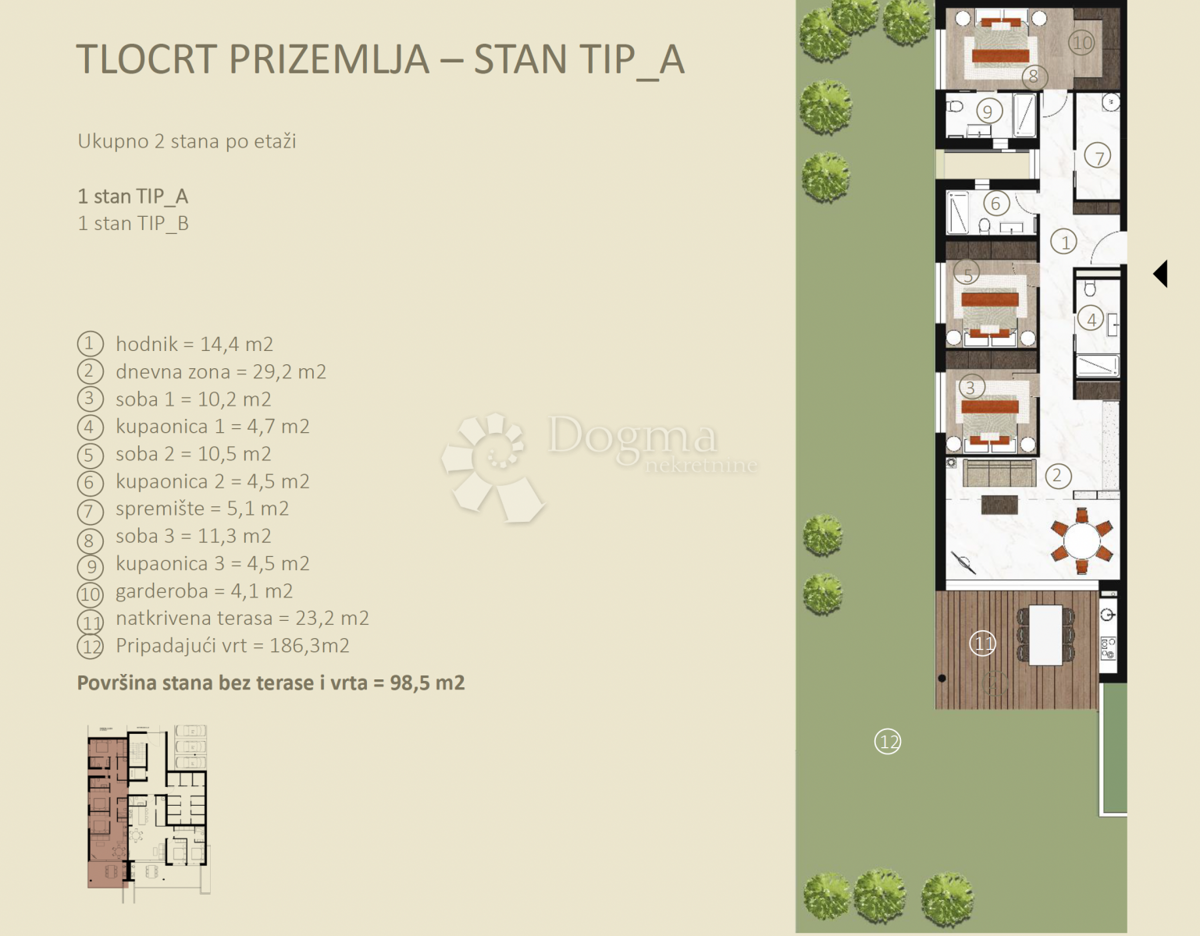 Stanovanje Novigrad, 134,99m2