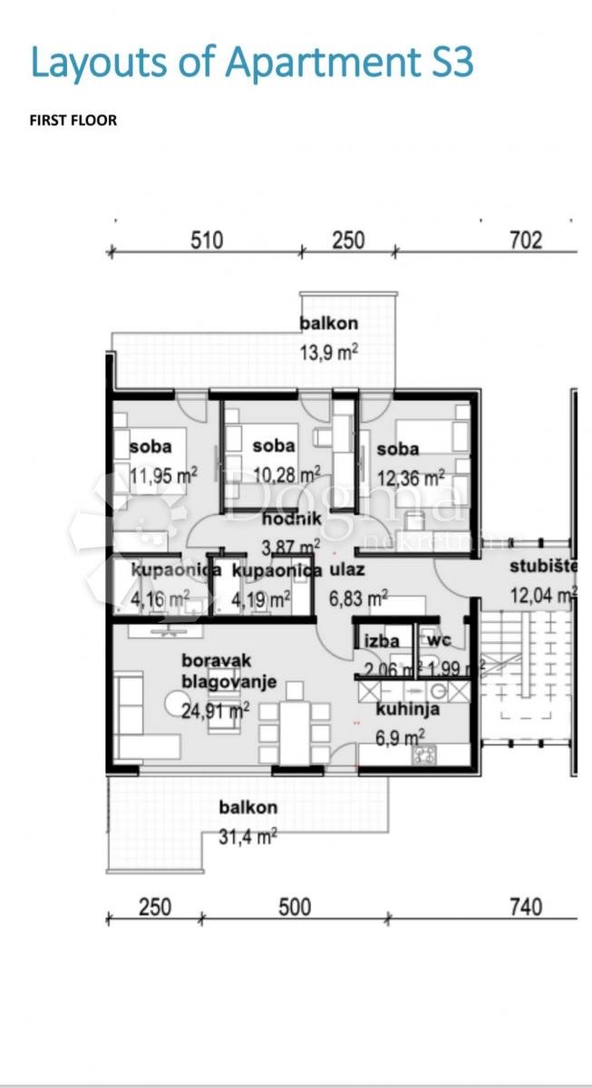 Apartma Privlaka, 147,28m2