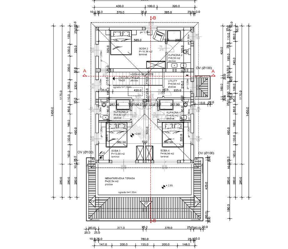 Zemljišče Kornić, Krk, 727m2