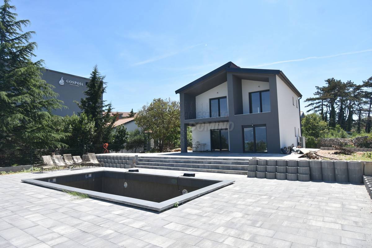 Luksuzna vila s pogledom na morje, velikim vrtom in bazenom-Vrbnik!