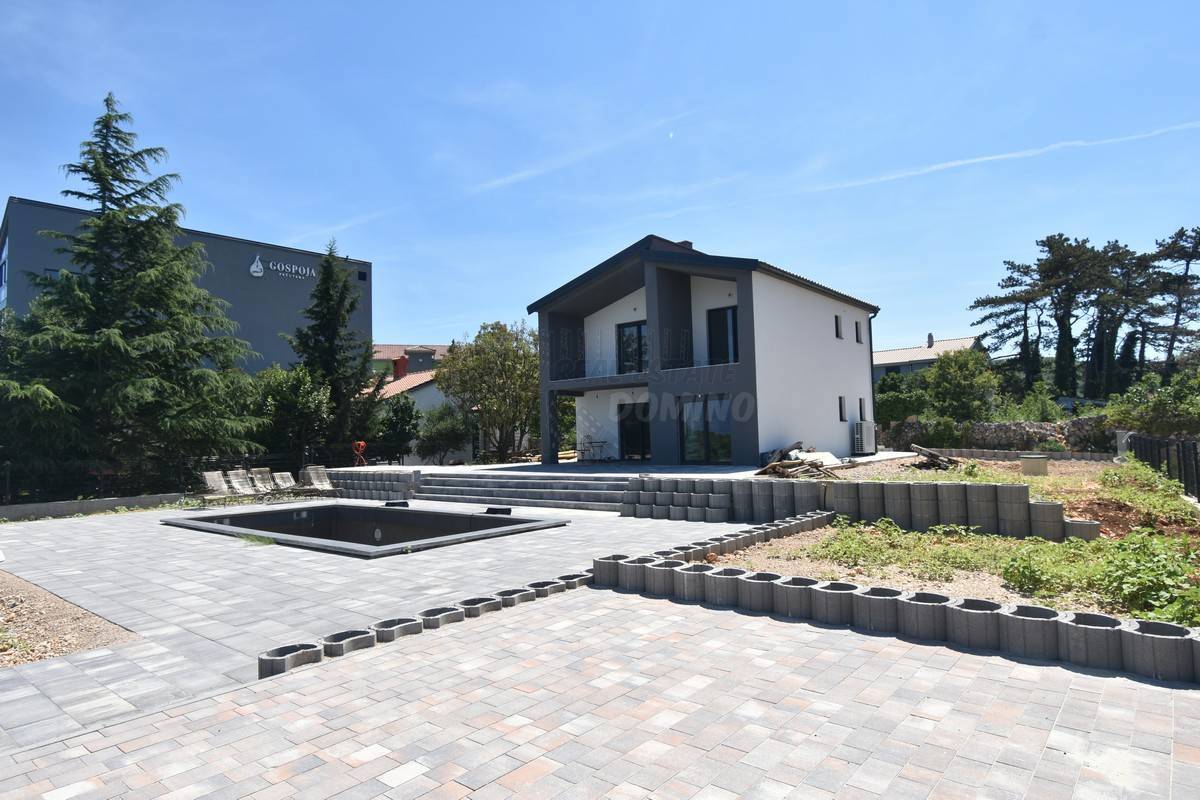 Luksuzna vila s pogledom na morje, velikim vrtom in bazenom-Vrbnik!