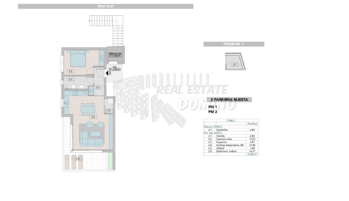 Apartma Krk, 73m2