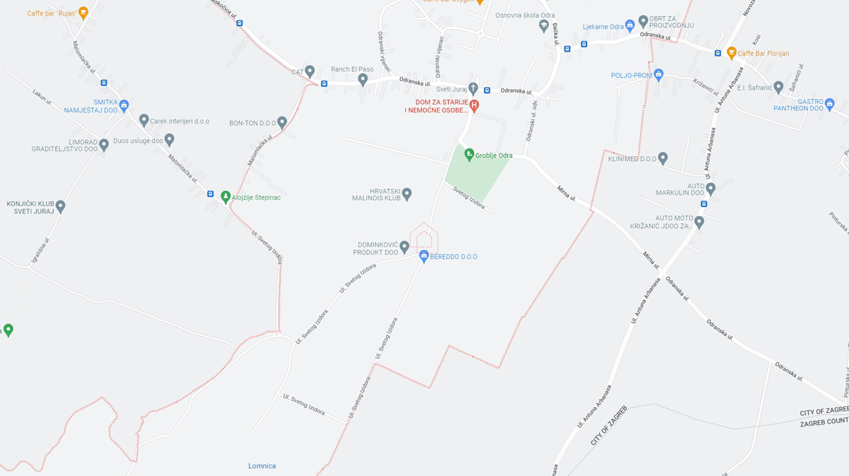 Zagreb, Odra - veliko zemljište za proizvodne in poslovne namene 3664m2