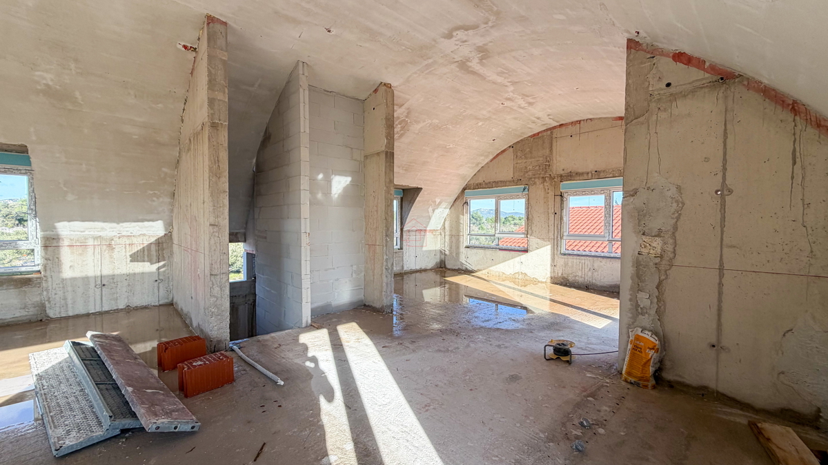 Penthouse v gradnji, 90 m2 - prilagodljiva razporeditev - Pirovac