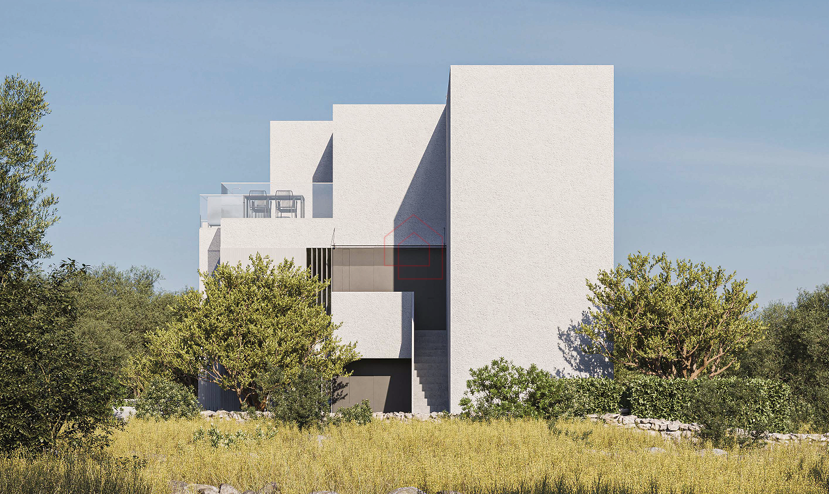 LUKSUZNA GRADNJA - NOVOGRADNJA - dvoetažni stan na prvem katu s prekrasnim širokim pogledom na morje