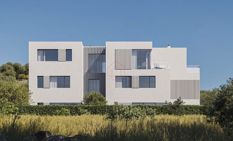 LUKSUZNA GRADNJA - NOVOGRADNJA - dvoetažni stan na prvem katu s prekrasnim širokim pogledom na morje