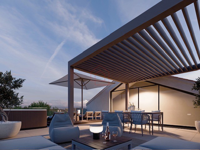 Dvoetažno stanovanje v dvojni hiši s strešno teraso - novogradnja (v gradnji)