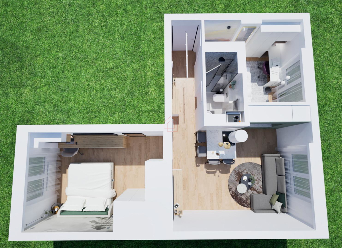 Trosobno stanovanje velikosti 50 m2 v naselju Trnsko