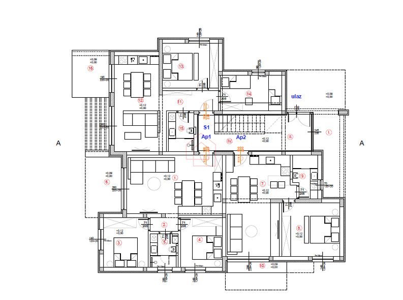 Stanovanje v novogradnji v kraju Murter z dvema spalnicama S2