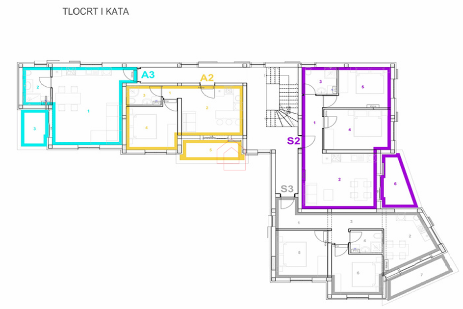 Garsonjera v novogradnji v Jezerih