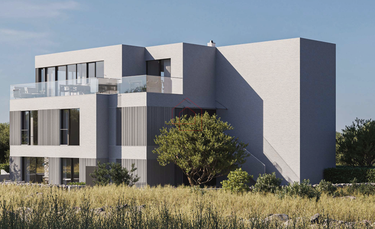 LUKSUZNA GRADNJA - NOVOGRADNJA - dvoetažni trosobni stan blizu plaže Podvrške s bazenom