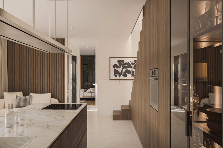 LUKSUZNA GRADNJA - NOVOGRADNJA - dvoetažni trosobni stan blizu plaže Podvrške s bazenom