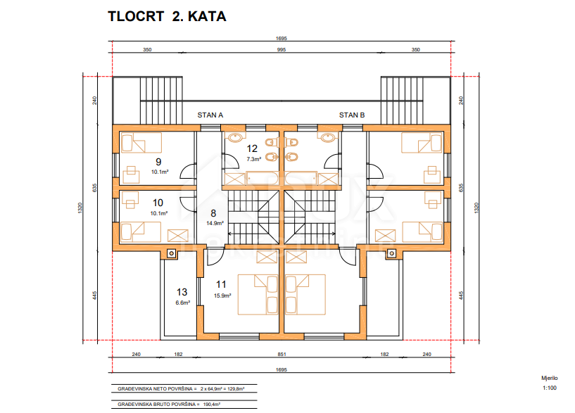 Žegoti, Kastav, 350m2