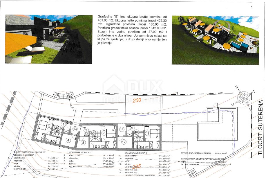 OPATIJA, LOVRAN, LIGANJ - zemljišče 1250m2 s pogledom na morje za stanovanjsko gradnjo - stanovanja / apartmaji / družinska hiša / vila / za najem hiš z bazenom / počitniška hiša z bazenom