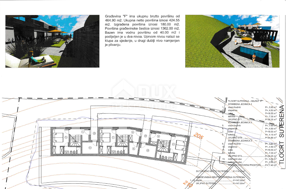 OPATIJA, LOVRAN, LIGANJ - zemljišče 1250m2 s pogledom na morje za stanovanjsko gradnjo - stanovanja / apartmaji / družinska hiša / vila / za najem hiš z bazenom / počitniška hiša z bazenom