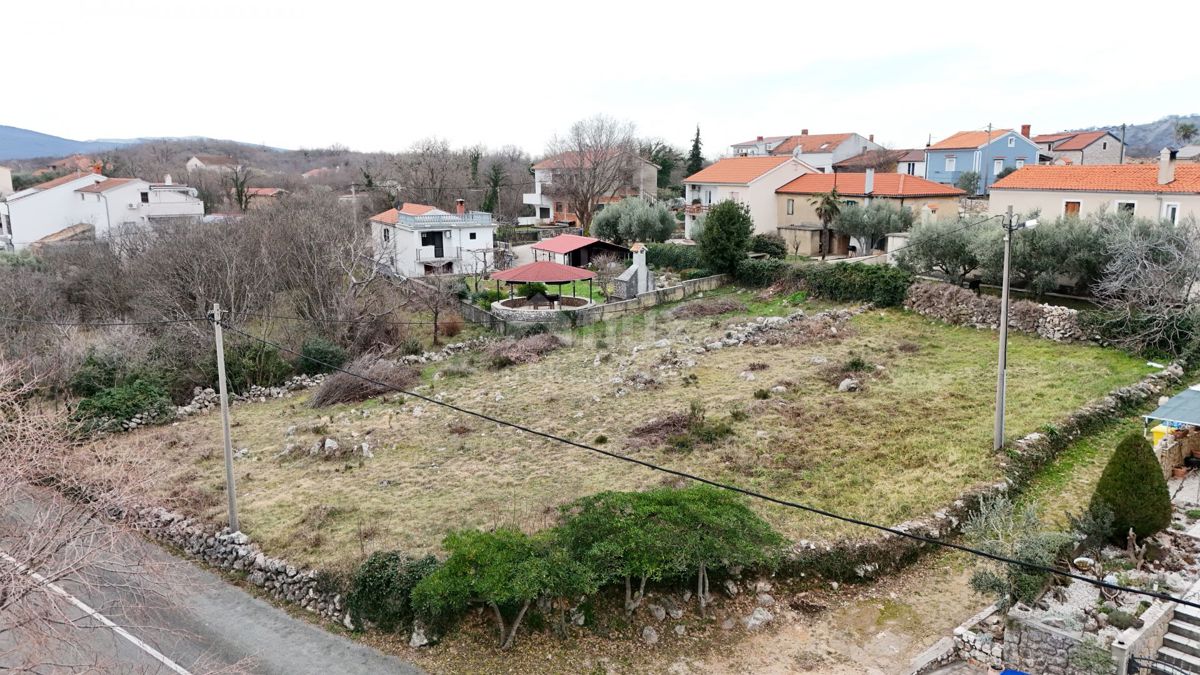 OTOK KRK, RISIKA - Gradbeno zemljišče z odprtim pogledom na morje