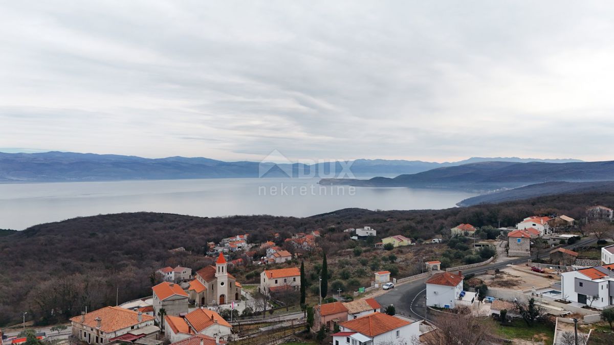 OTOK KRK, RISIKA - Gradbeno zemljišče z odprtim pogledom na morje